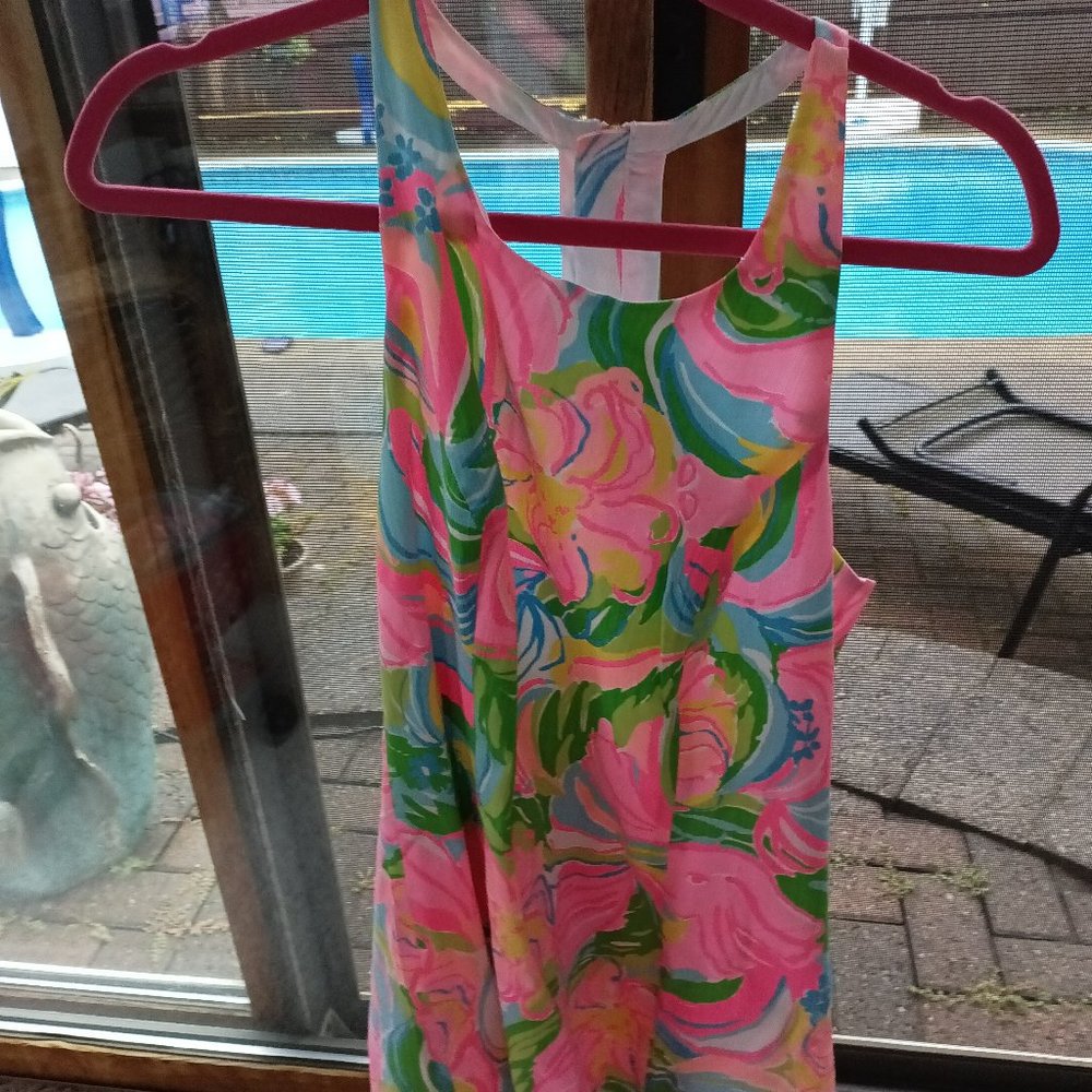 Lilly Pulitzer Size 10 Grayes Racerback Shift Dress So A Peeling Elephant